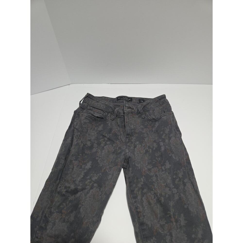 Lucky Brand Lolita Capri Jeans Womens Size 2 26 Black Splatter Stretch Denim